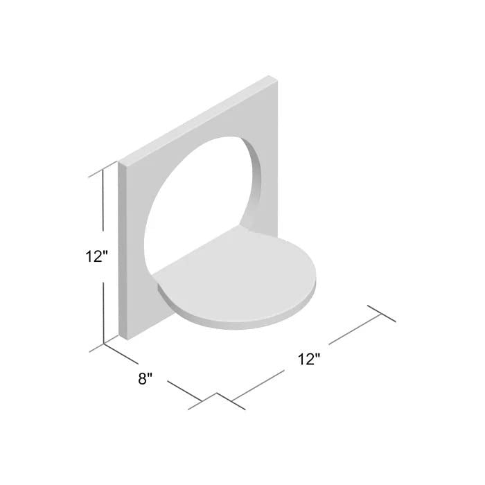 Modern Wall-Mounted Floating Shelves/ Planter with Circular Cut-Out Design – Set of 2