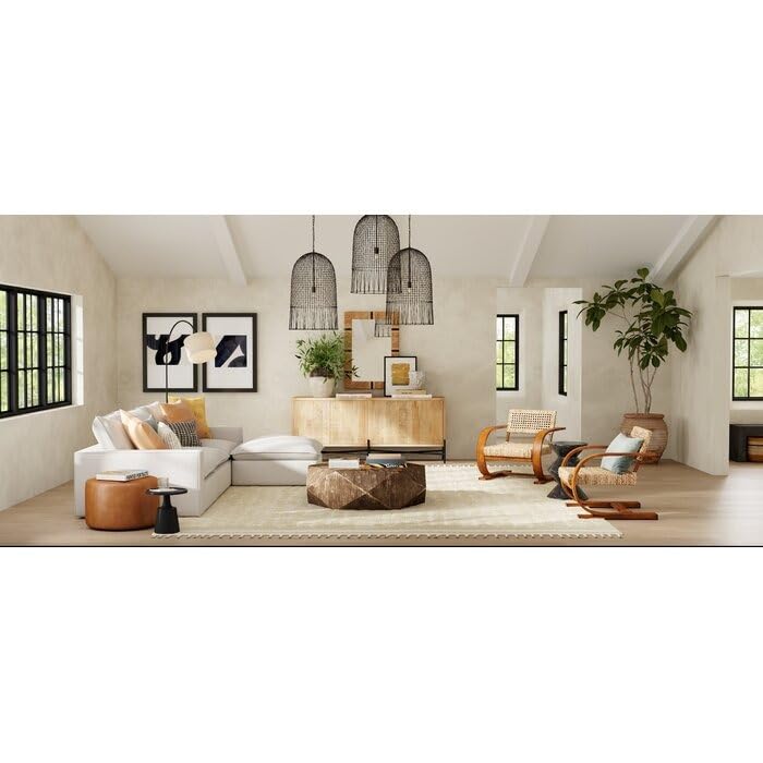 Tufted Ottoman Coffee Table, Round, Brown Leather Top, Traditional Style