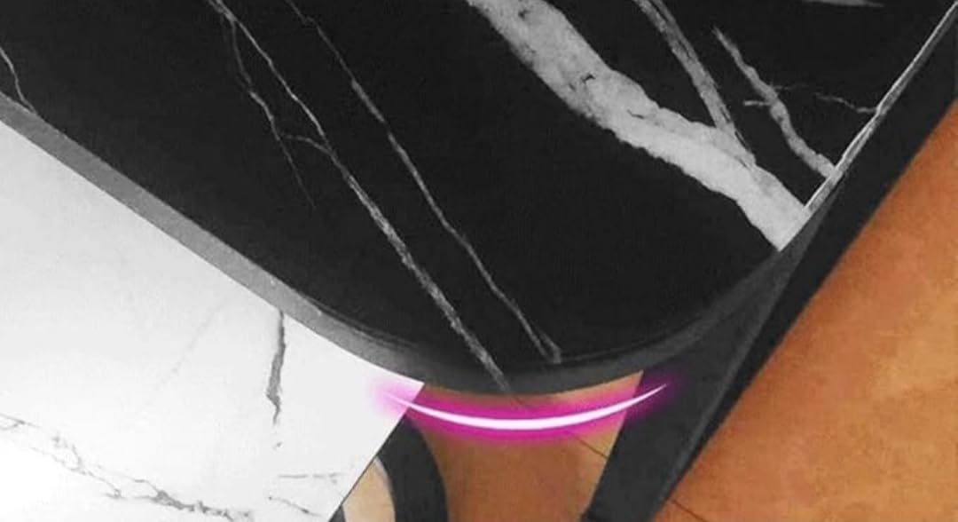 Modern Black Glass Nesting Coffee Table Set | Luxury Center Table for Living Room