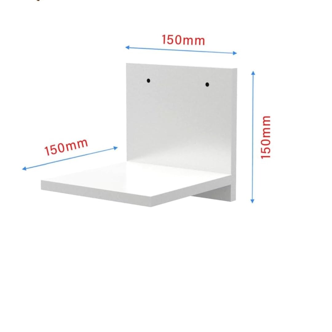 Modern Wall-Mounted Floating Shelf With Modern Design and Marble Finished (White)