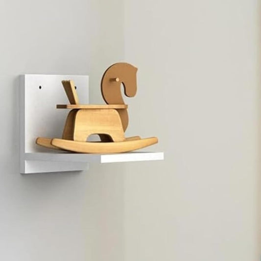 Modern Wall-Mounted Floating Shelf With Modern Design and Marble Finished (White)