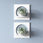 Modern Wall-Mounted Floating Shelves/ Planter with Circular Cut-Out Design – Set of 2