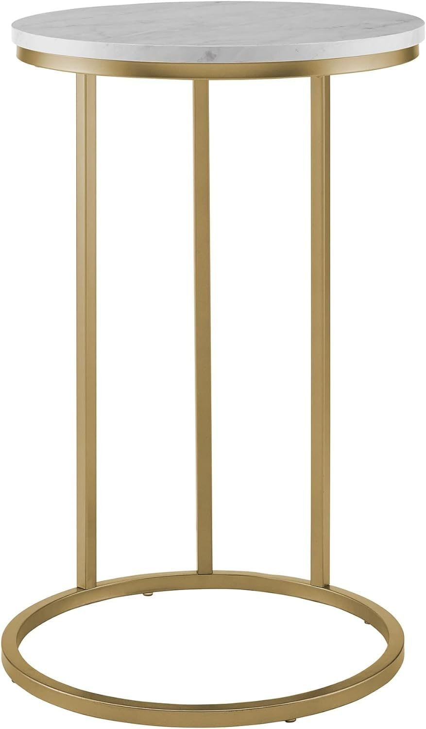 Elegance Iron & Wooden Round Retro Golden Side Table  Night Stand  ,Bedside  Sofa Side | Coffee | Centre | Bar