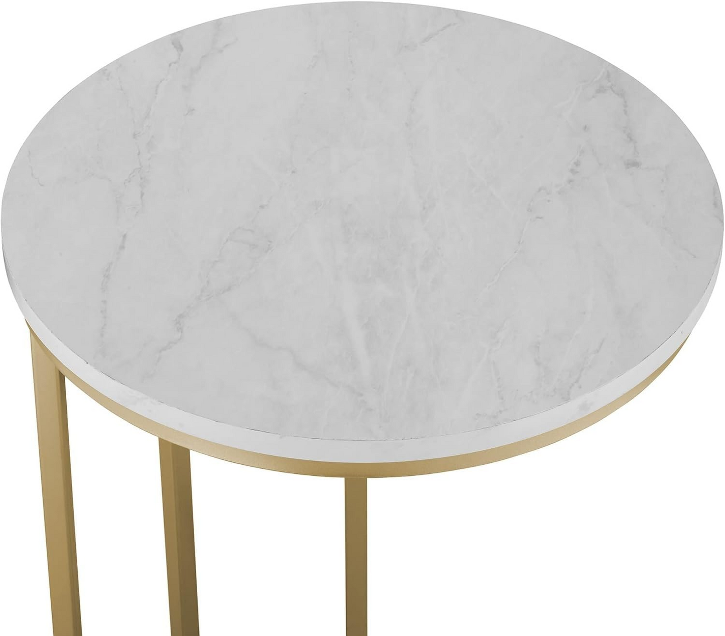 Elegance Iron & Wooden Round Retro Golden Side Table  Night Stand  ,Bedside  Sofa Side | Coffee | Centre | Bar