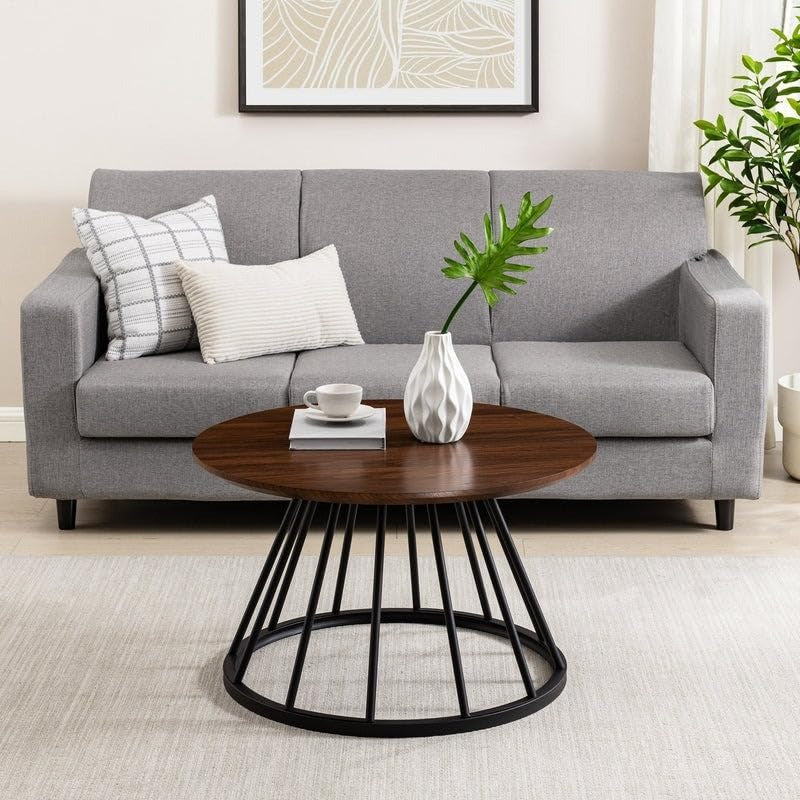 Round Coffee Table, Modern Coffee Table for Living Room With Unique Design