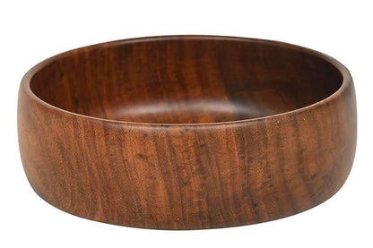 Handcrafted Wooden Serving Bowl – Solid Acacia Wood Salad & Snack Bowl