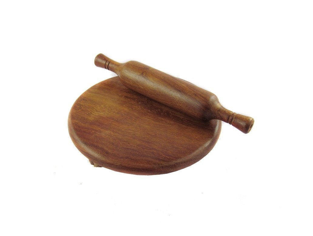 Wooden Chakla Belan Set | Traditional Rolling Board & Rolling Pin for Roti, Chapati & Paratha