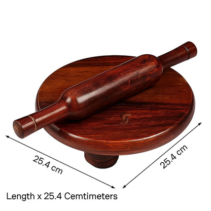 Premium Wooden Chakla Belan Set | Traditional Roti Rolling Board & Pin for Indian Kitchen