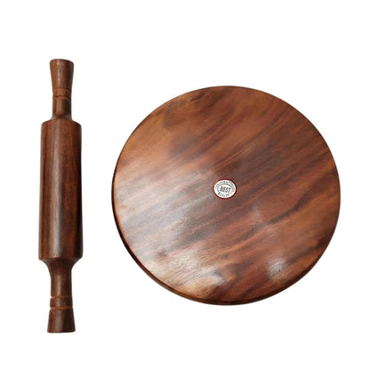 Premium Wooden Chakla Belan Set | Traditional Roti Rolling Board & Pin for Indian Kitchen
