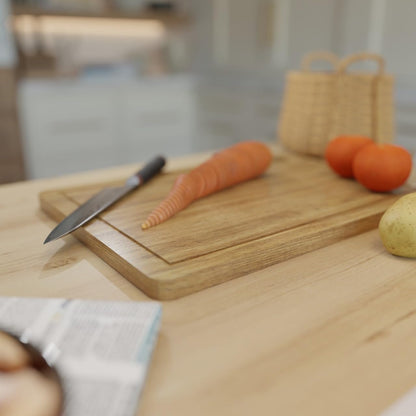 Premium Bamboo Wooden Cutting Board with Handle – Eco-Friendly Chopping Board for Kitchen