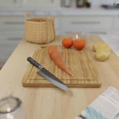 Premium Bamboo Wooden Cutting Board with Handle – Eco-Friendly Chopping Board for Kitchen