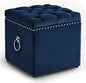 Luxury Tufted Storage Ottoman Stool with Cushion Seat ,Upholstered Multipurpose Ottoman for Living Room & Bedroom