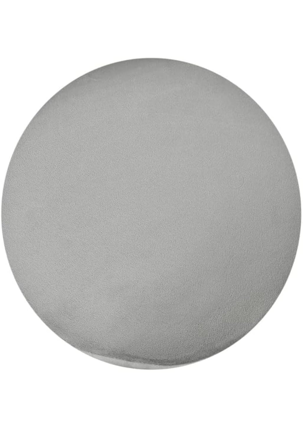 Luxury Grey Velvet Round Ottoman Stool with Gold Metal Accents – Modern Pouffe for Living Room & Bedroom