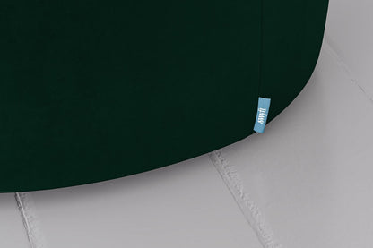 Luxury Velvet Round Storage Ottoman Stool – Dark Green Pouffe for Living Room & Bedroom