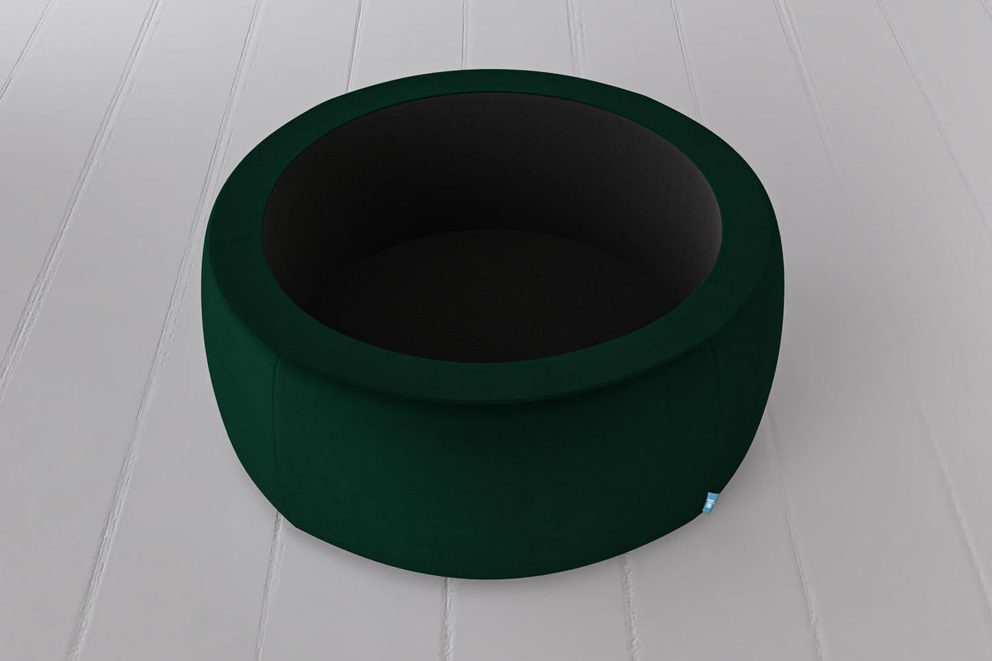 Luxury Velvet Round Storage Ottoman Stool – Dark Green Pouffe for Living Room & Bedroom