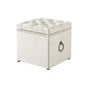 Luxury Tufted Storage Ottoman Stool with Cushion Seat ,Upholstered Multipurpose Ottoman for Living Room & Bedroom