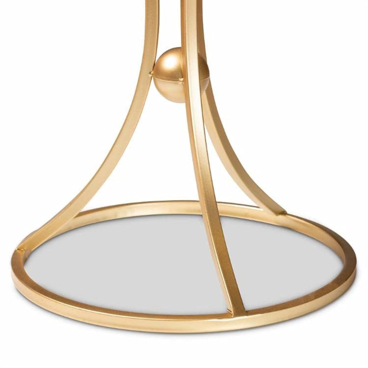 Modern Gold Metal Side Table with White Marble Top | Luxury Accent End Table for Living Room & Bedroom