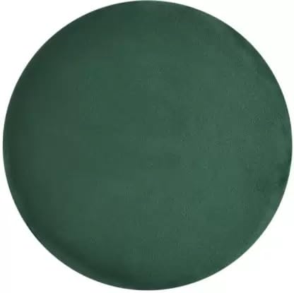 Luxury Velvet Round Ottoman Stool with Gold Metal Base – Modern Accent Seating