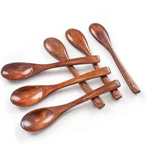 Handcrafted Wooden Spoon Set – Natural Wood Cooking & Serving Spoons (Set of 6)