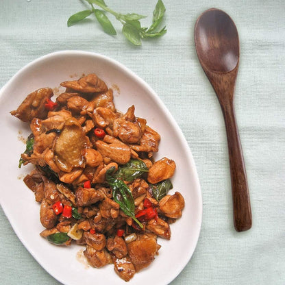 Handcrafted Wooden Spoon Set – Natural Wood Cooking & Serving Spoons (Set of 6)