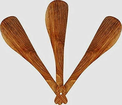 Handcrafted Wooden Cooking Spatula Set (3-Piece) | Natural Wood Kitchen Utensils