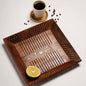 Handcrafted Wooden Serving Tray with Brass Inlay – Premium Multipurpose Tea & Snack Tray
