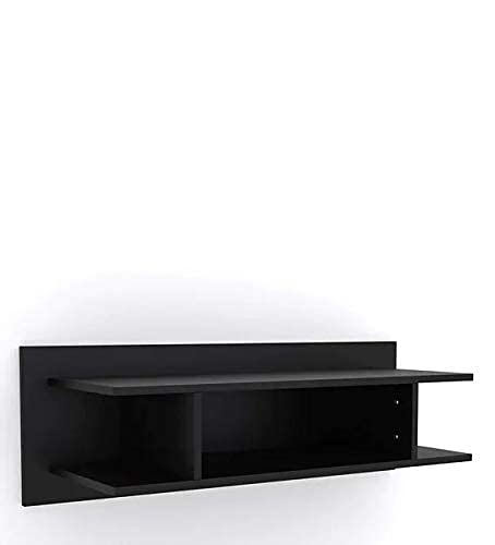Modern Black TV Stand & Entertainment Unit with Storage Shelves – Media Console for Living Room