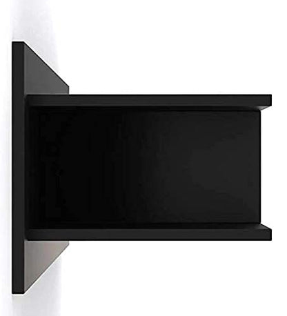 Modern Black TV Stand & Entertainment Unit with Storage Shelves – Media Console for Living Room