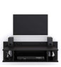 Modern Black TV Stand & Entertainment Unit with Storage Shelves – Media Console for Living Room