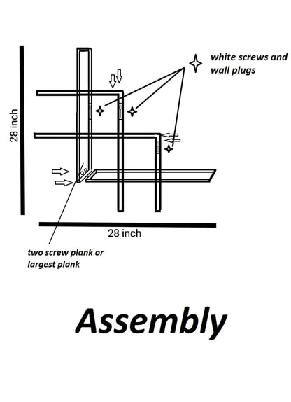 Modern Geometric Wall Mounted Bookshelf | Designer Wooden Floating Shelf for Home & Office